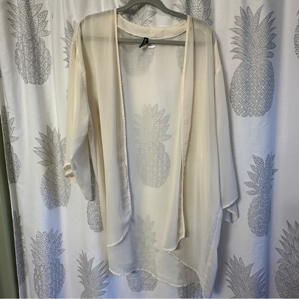 H&M Cream Chiffon Kimono